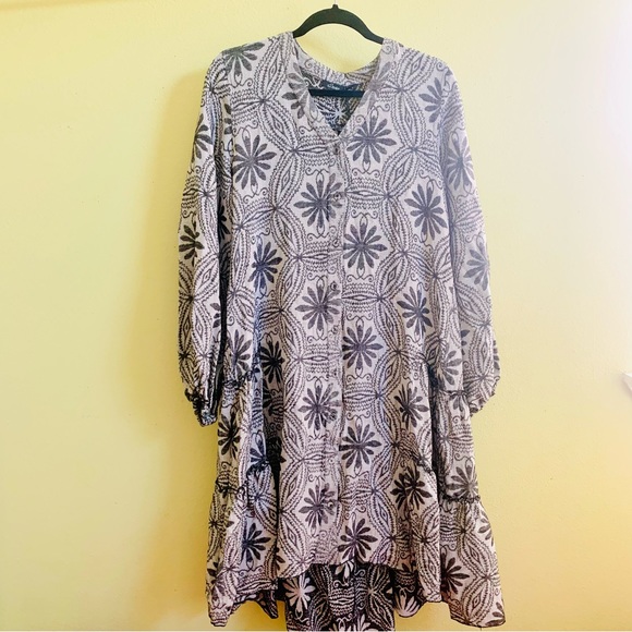 NWT Devotion TWINS Floral Button Front Tiered Midi Dress Small - Picture 1 of 9